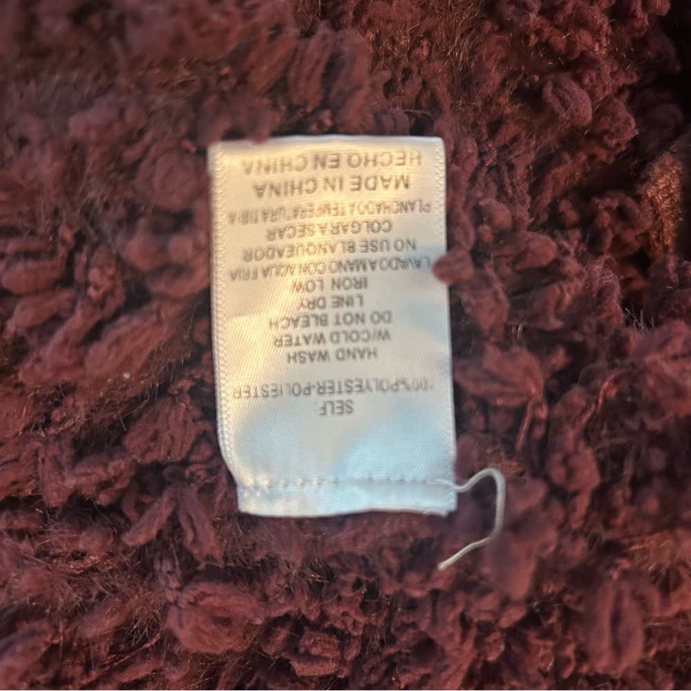 Listicle Burgundy Textured Women's Cardigan - Picture 6 of 6